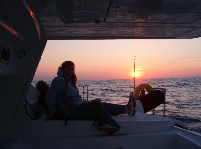  Sunset seen from the boat 